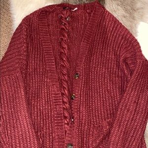 Urban outfitters maroon cardigan